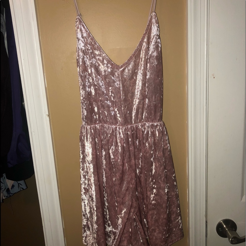 LA Hearts Velvet Romper - Picture 1 of 3